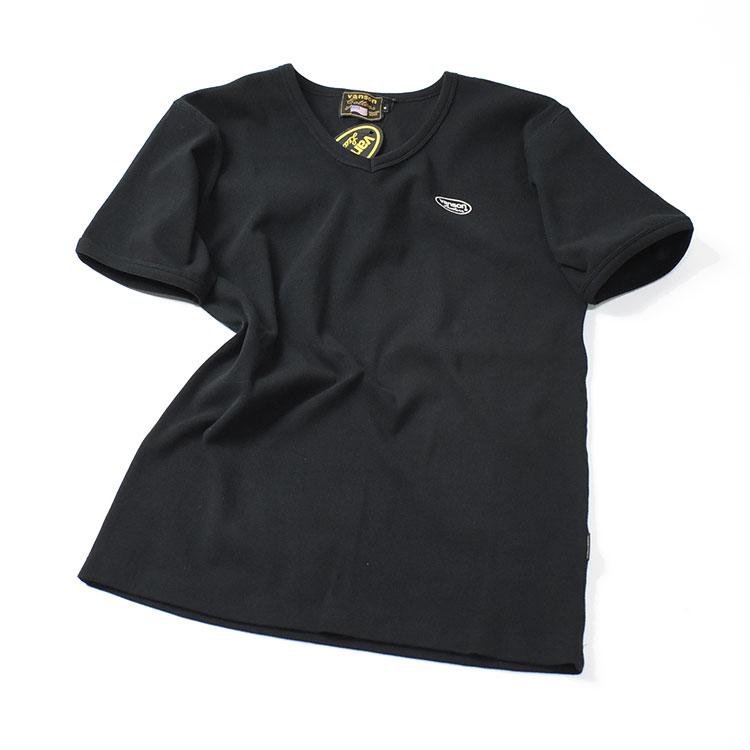 VANSON（バンソン） テレコ Vネック 半袖Tシャツ ONE POINT ワン
