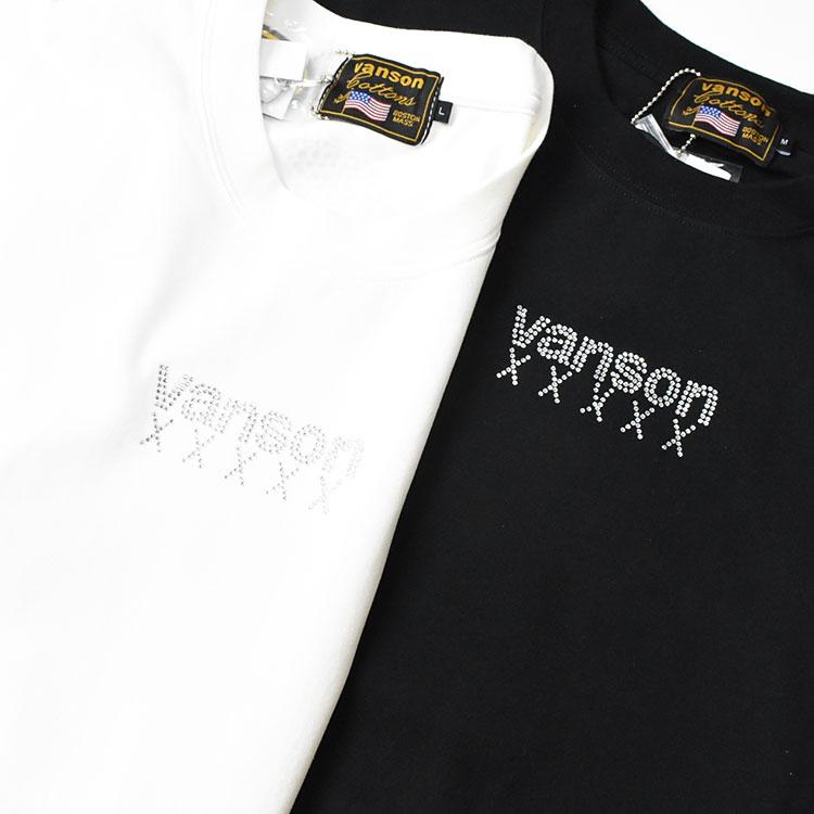 VANSON（バンソン） 50周年記念モデル 半袖Tシャツ ラインストーン