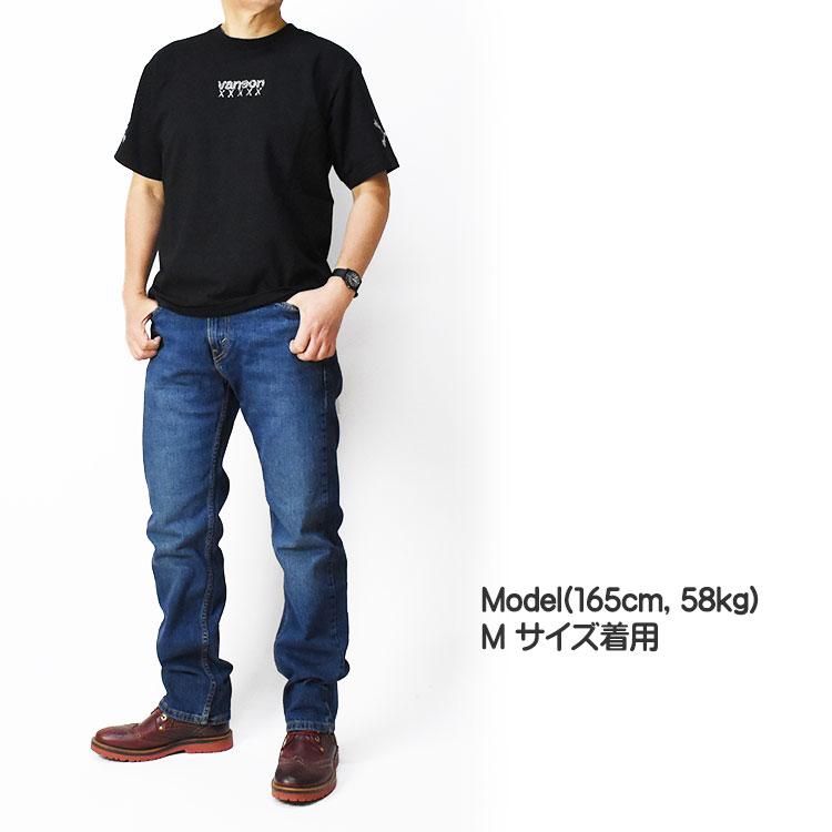VANSON（バンソン） 50周年記念モデル 半袖Tシャツ ラインストーン