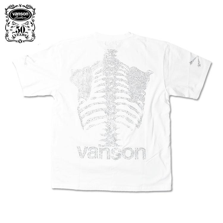 VANSON（バンソン） 50周年記念モデル 半袖Tシャツ ラインストーン