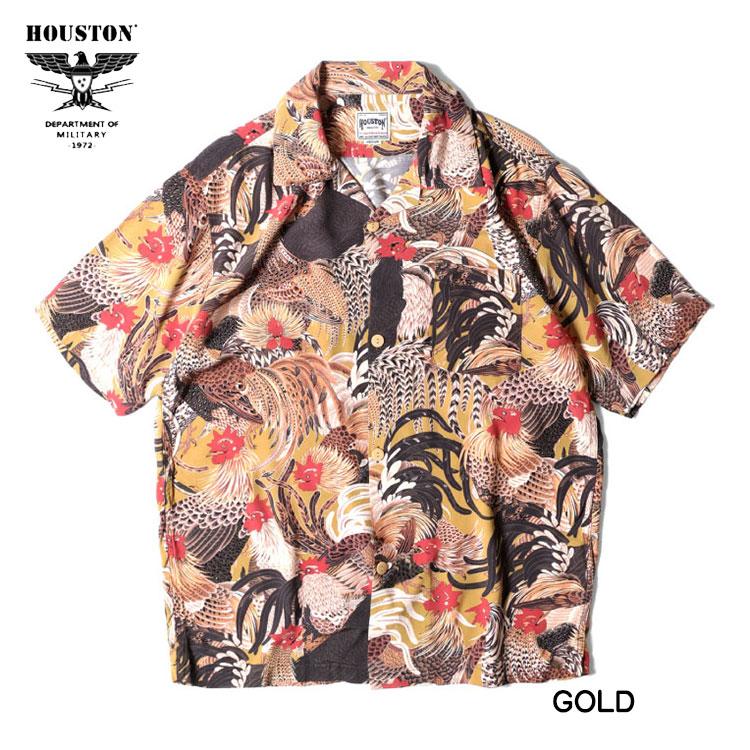 HOUSTON（ヒューストン） アロハシャツ 群鶏図 伊藤若冲 ALOHA SHIRTS