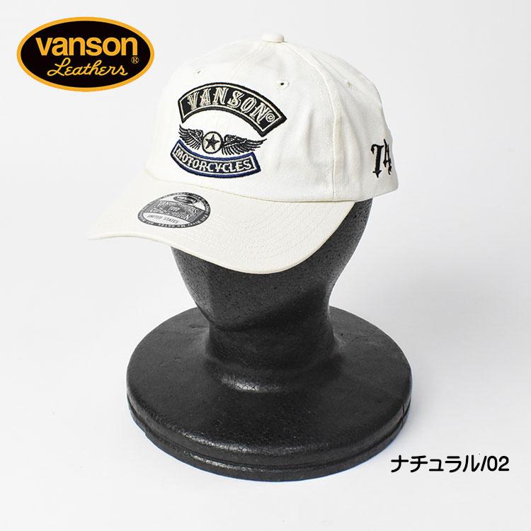 VANSON（バンソン） 刺繍 ツイルキャップ MOTORCYCLES 帽子 メンズ