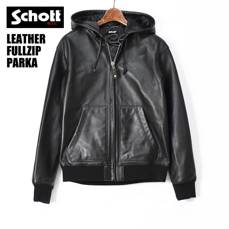 Schott N.Y.C ショット LEATHER FULL ZIP PARKA レザー Schott N.Y.C ショット LEATHER FULL ZIP PARKA レザー
