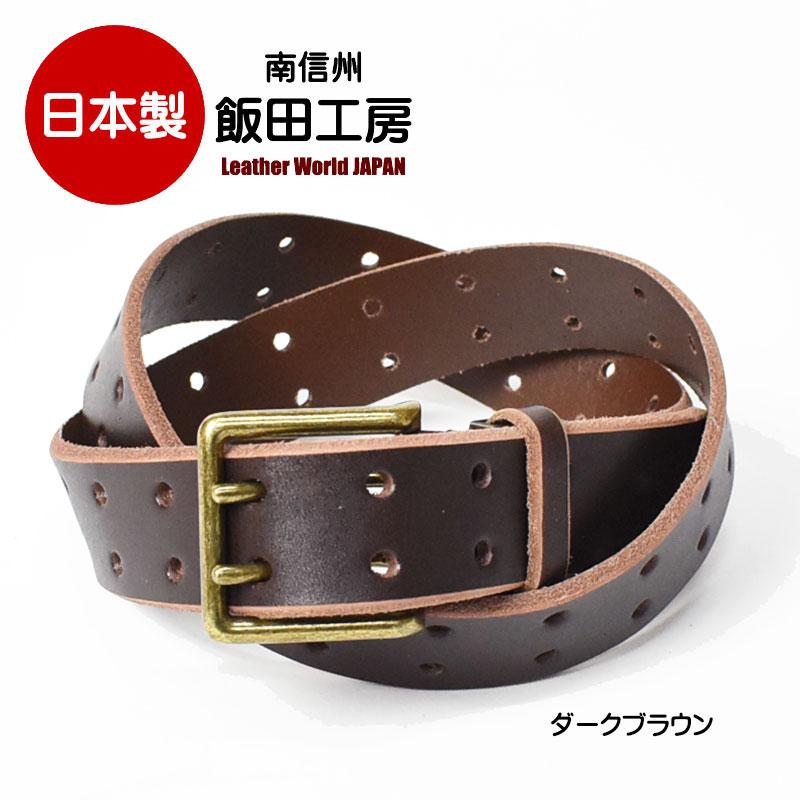 EDWIN 飯田工房 イイダコウボウ パンチング ダブルピン レザー EDWIN 飯田工房 イイダコウボウ パンチング ダブルピン レザー