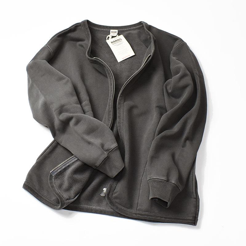 BARNS OUTFITTERSスウェットカーディガンジップグレーバーンズXL BARNS OUTFITTERS バーンズ ヘビーウェイト ジップ カーディガン