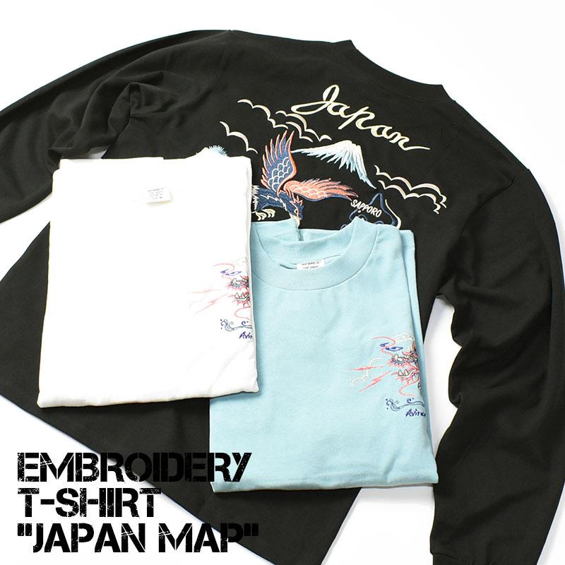 AVIREX アビレックス Tシャツ 長袖Tシャツ JAPAN MAP ミリタリー AVIREX アビレックス Tシャツ 長袖Tシャツ JAPAN MAP ミリタリー