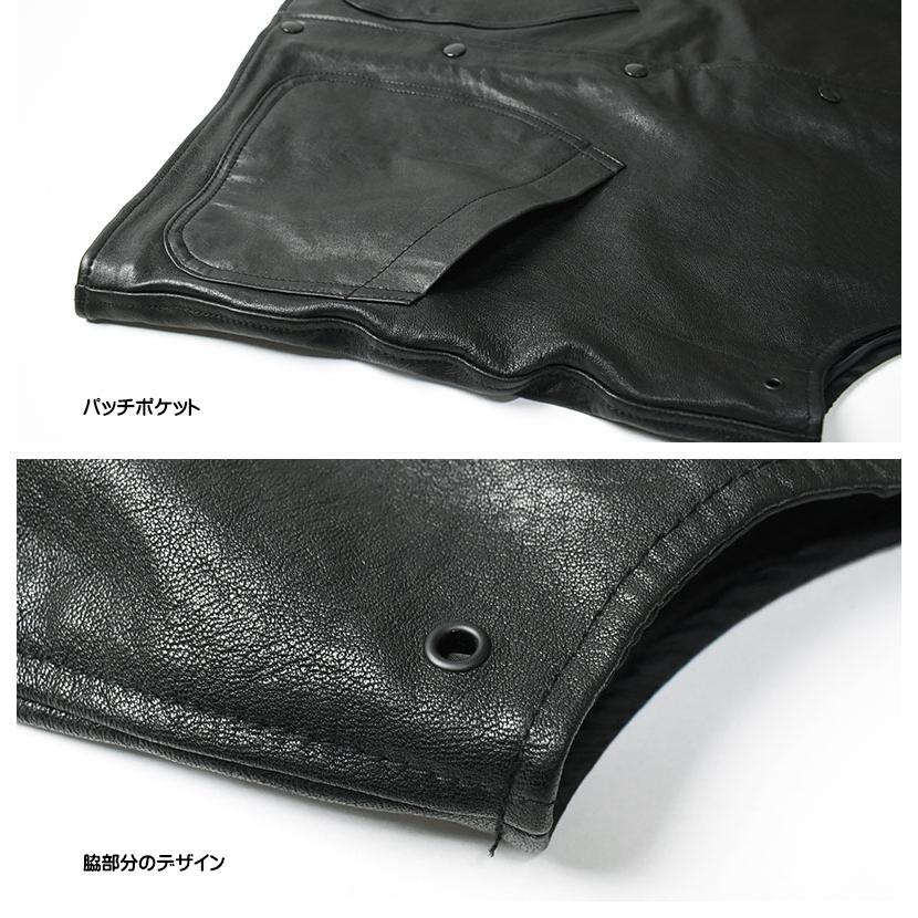 HOUSTON ヒューストン LAMB LEATHER VEST ラムレザー ベスト HOUSTON ヒューストン LAMB LEATHER VEST ラムレザー ベスト