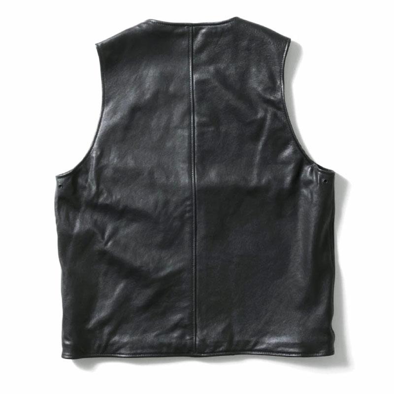HOUSTON ヒューストン LAMB LEATHER VEST ラムレザー ベスト HOUSTON ヒューストン LAMB LEATHER VEST ラムレザー ベスト
