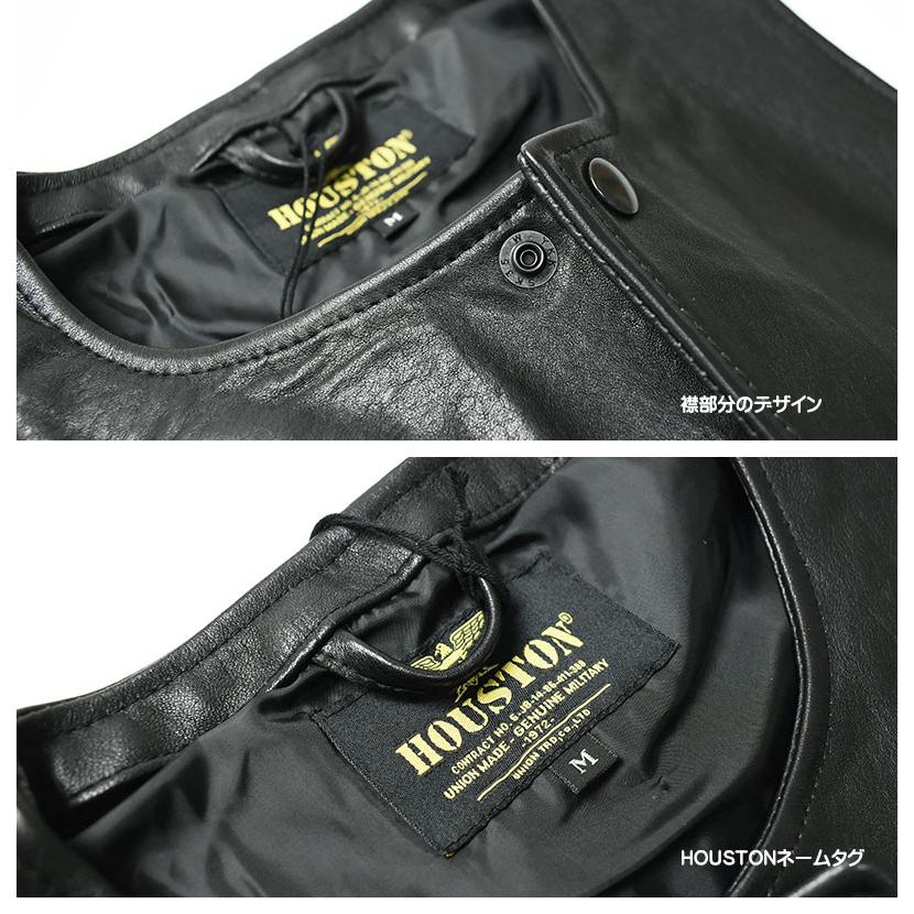 HOUSTON ヒューストン LAMB LEATHER VEST ラムレザー ベスト HOUSTON ヒューストン LAMB LEATHER VEST ラムレザー ベスト