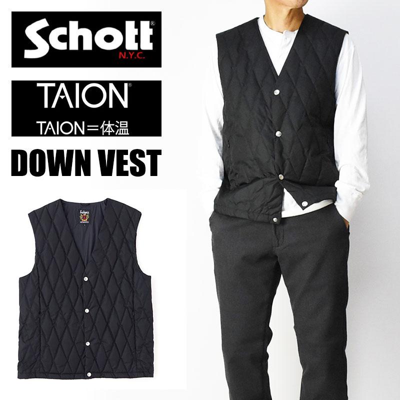 Schott N.Y.C x TAION ショット ダウンベスト DOWN VEST Schott N.Y.C x TAION ショット ダウンベスト DOWN VEST