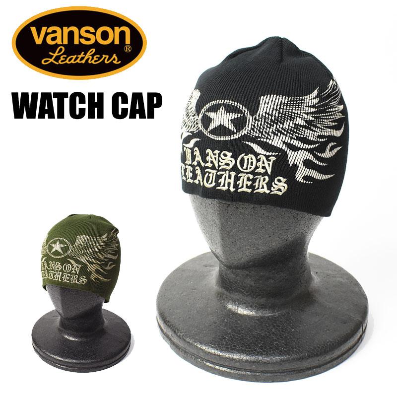 VANSON（バンソン） コットン ワッチキャップ フライングスター 帽子
