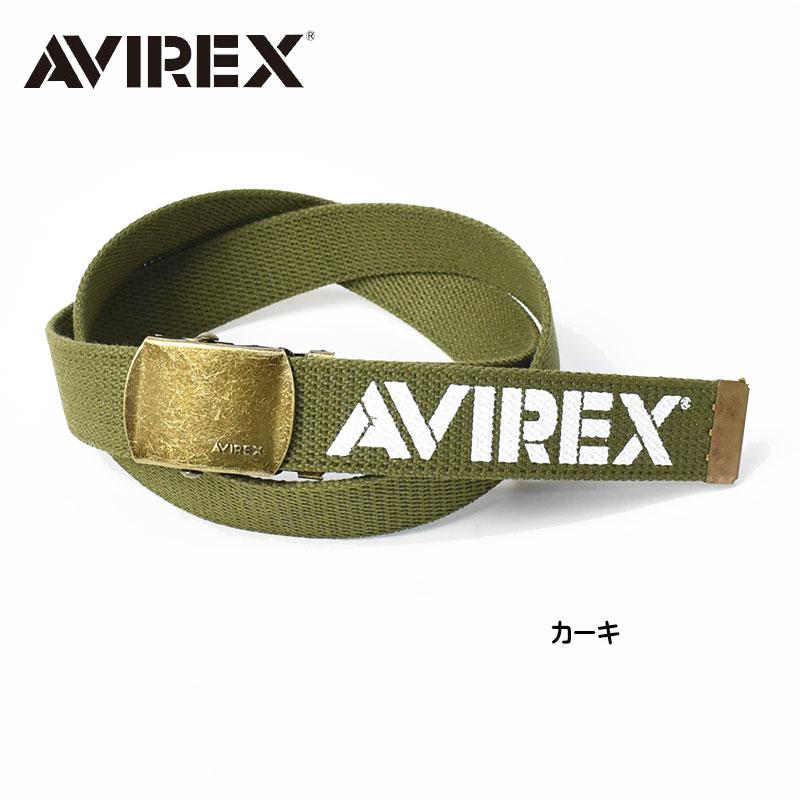AVIREX ベルト size 36〜38程度 AVIREX（アヴィレックス） アビレックス GIベルト 布ベルト ロゴ