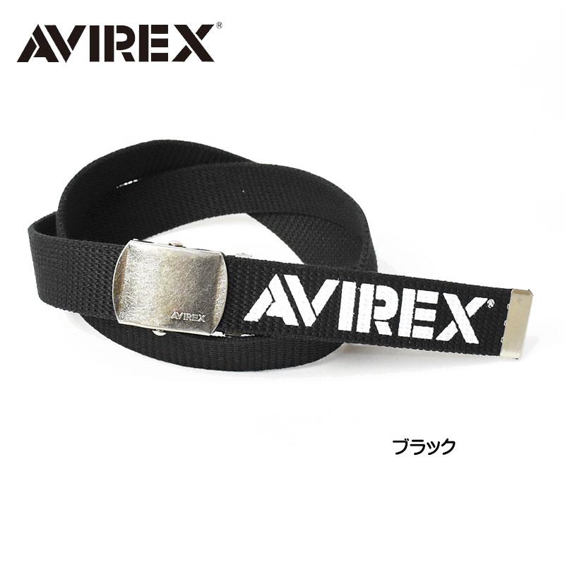 AVIREX ベルト size 36〜38程度 AVIREX（アヴィレックス） アビレックス GIベルト 布ベルト ロゴ