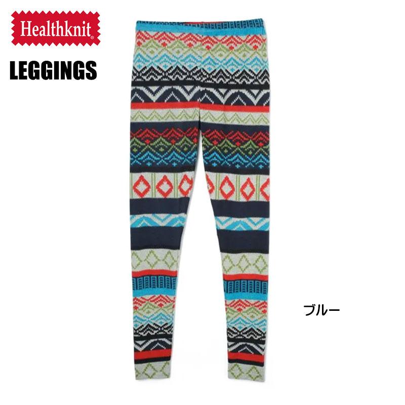 Healthknit（ヘルスニット） レギンス 幾何学模様 ネイティブ柄 メンズ