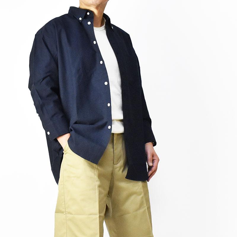 北産の®️ページ HOUSTON ヒューストン オックスフォード ボタンダウン 7分袖