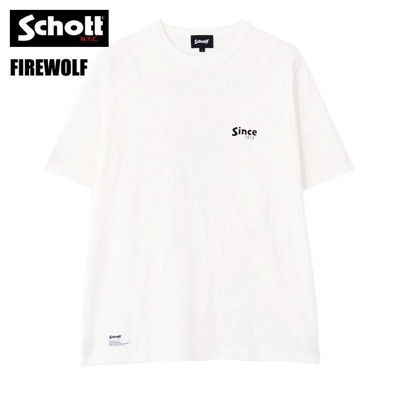 Schott N.Y.C（ショット） Schott 半袖 Tシャツ FIREWOLF メンズ ロゴ