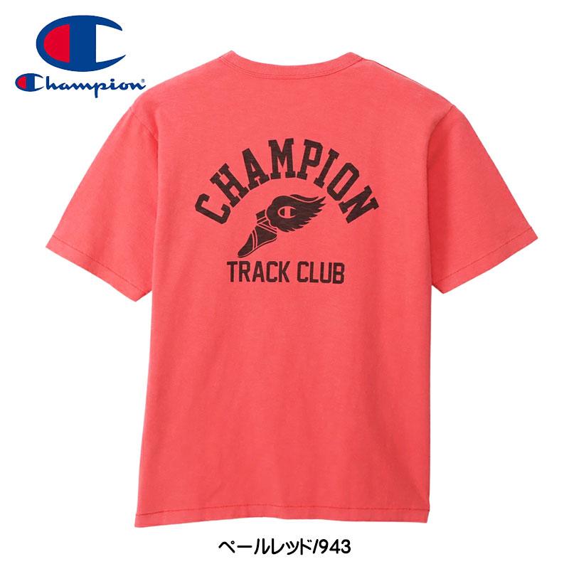 8SM1 champion ワンポイント刺繍　半袖Tシャツ　レッド　L 古着 Sサイズ～】TKワンポイント刺繍半袖Tシャツ（2002562531