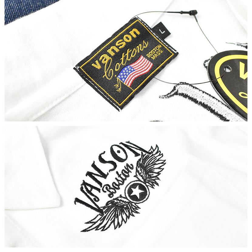 VANSON（バンソン） 半袖ポロシャツ FLYING STAR フライングスター