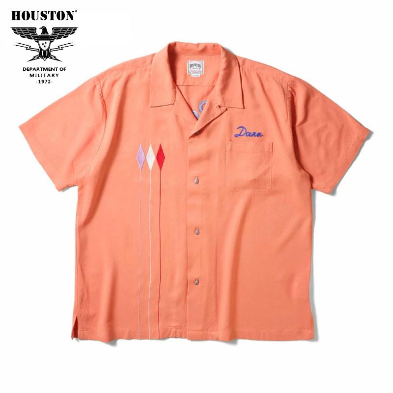 HOUSTON（ヒューストン） ボーリングシャツ TORRANCE 刺繍 半袖シャツ