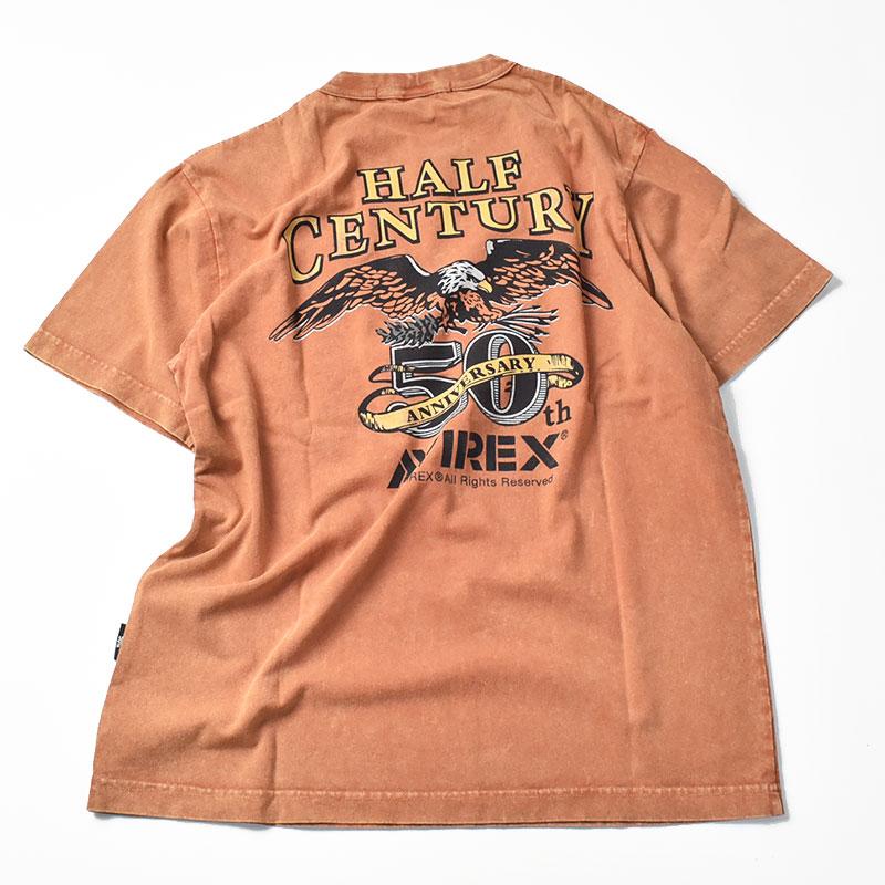 AVIREX アビレックス 50周年記念 Tシャツ 50th ピグメント加工