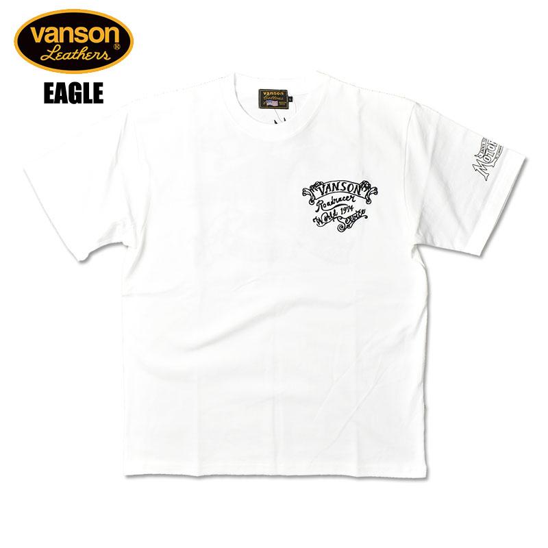 VANSON（バンソン） 半袖 Tシャツ EAGLE イーグル 刺繍 プリント