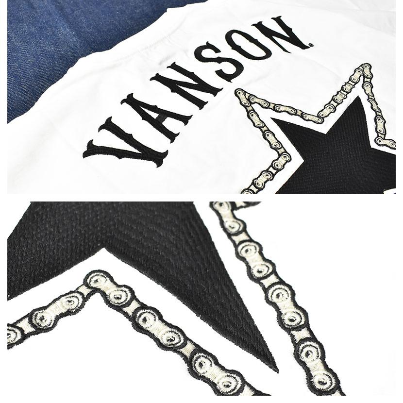 VANSON（バンソン） 半袖 Tシャツ ONE STAR ワンスター 刺繍 プリント