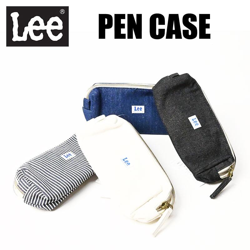 Lee（リー） デニム ペンケース ダブルジッパー ミニポーチ メイク