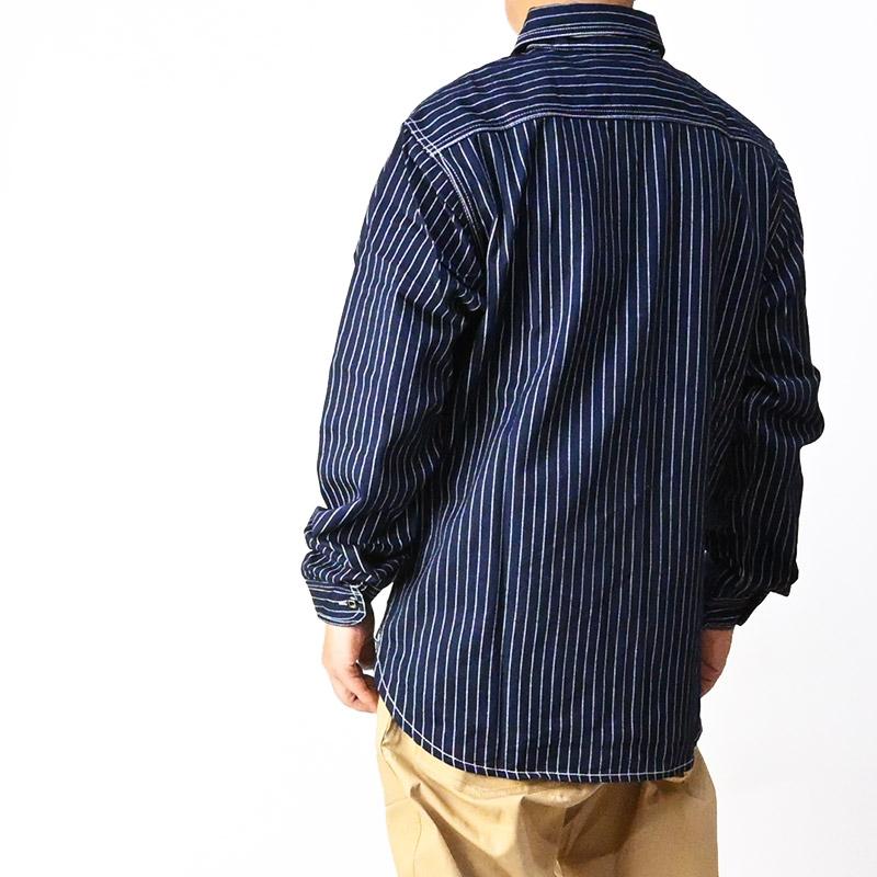 HOUSTON（ヒューストン） インディゴ ウォバッシュ ワークシャツ