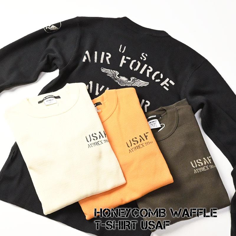 AVIREX（アヴィレックス） アビレックス 長袖Tシャツ USAF ハニカム