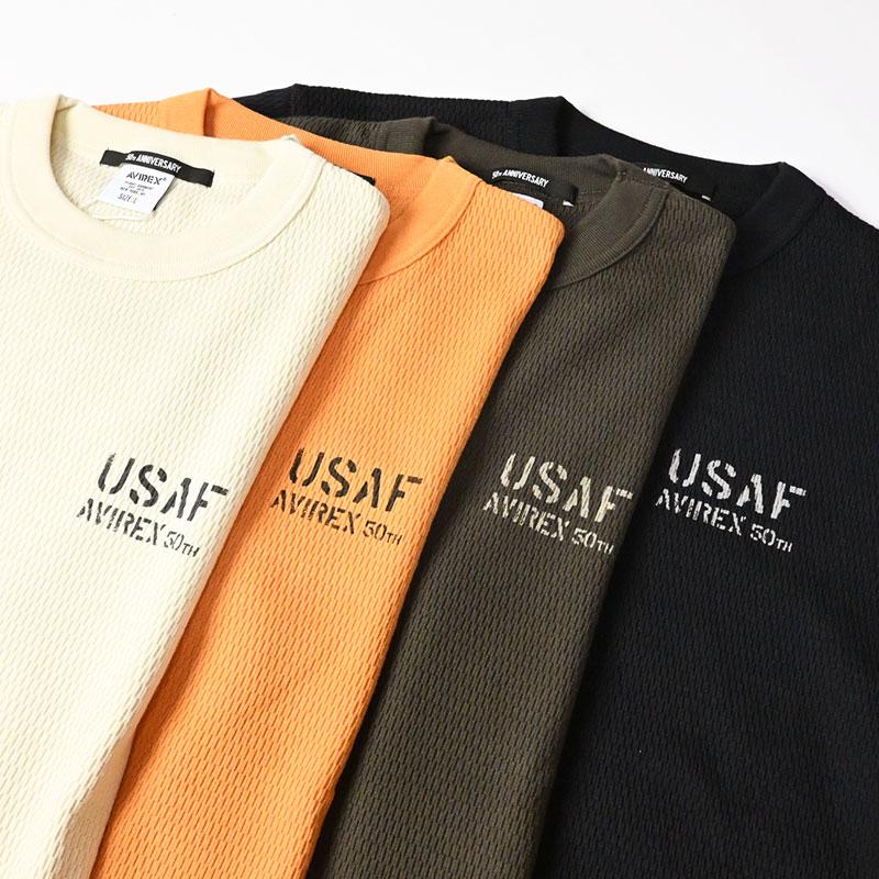 AVIREX（アヴィレックス） アビレックス 長袖Tシャツ USAF ハニカム