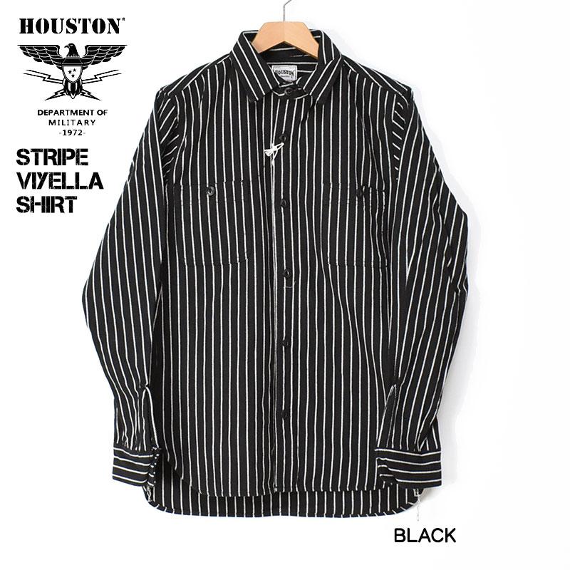 HOUSTON（ヒューストン） ストライプ ビエラシャツ STRIPE VIYELLA