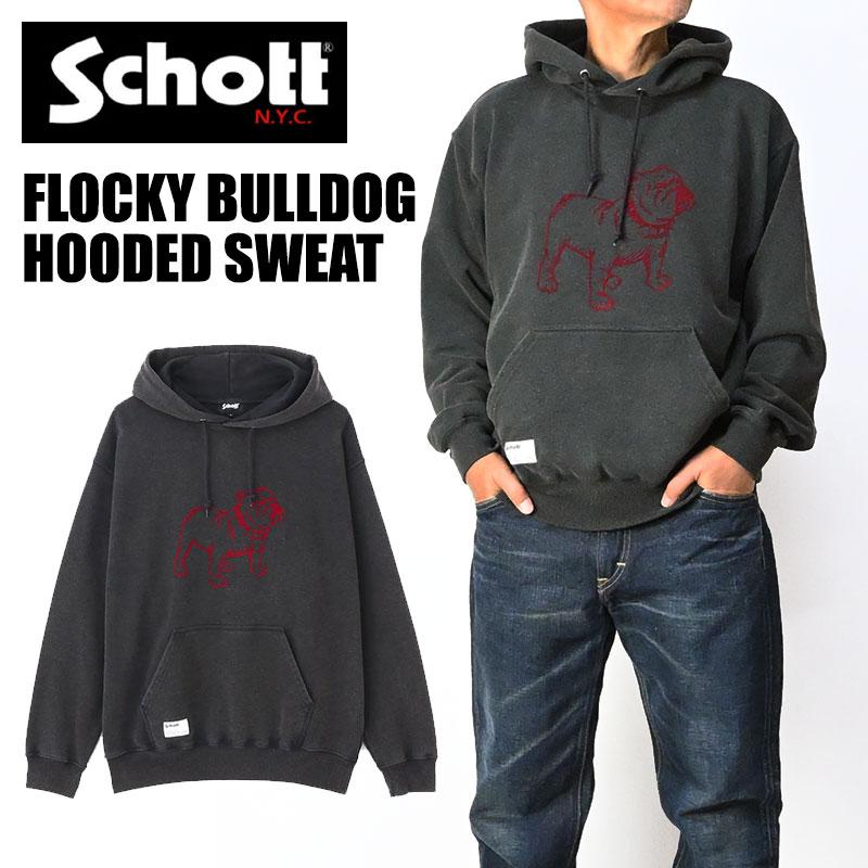 Schott N.Y.C（ショット） Schott スウェット パーカー FLOCKY BULLDOG