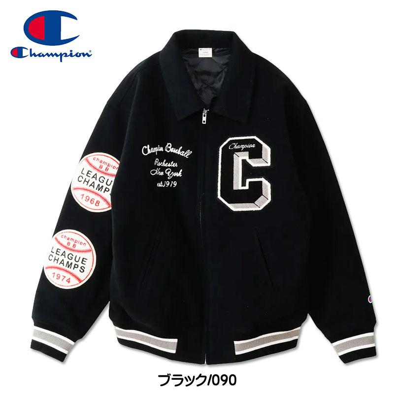美品 CHAMPION チャンピオン スタジャン 袖レザー ワッペン 刺繍 Champion チャンピオン アワードジャケット AWARD JACKET