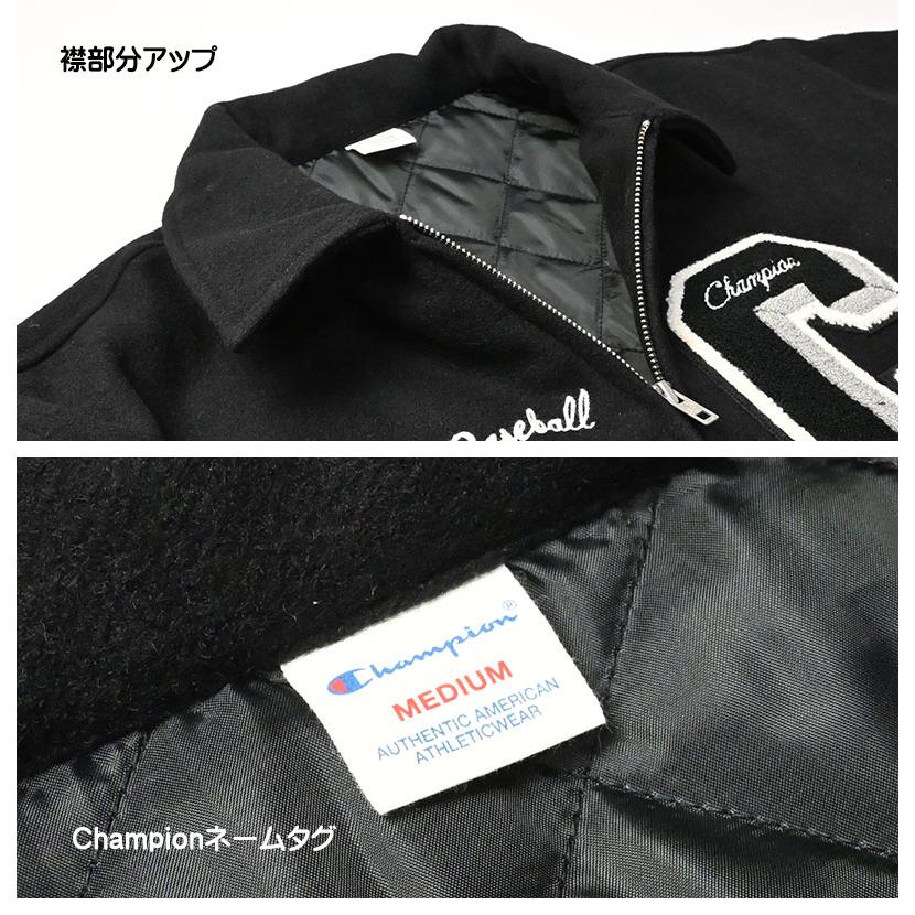 KANSAI◇アームレザー切替アワードジャケット/スタジャン/M/ウール/BLK