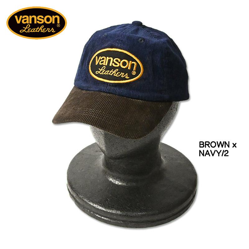 新品未使用バンソンvanson デザインCAP VANSON（バンソン） 刺繍 コーデュロイ キャップ OVAL LOGO オーバル