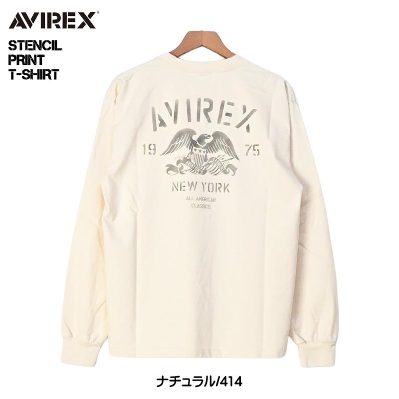AVIREX（アヴィレックス） アビレックス ステンシルプリント 長袖T