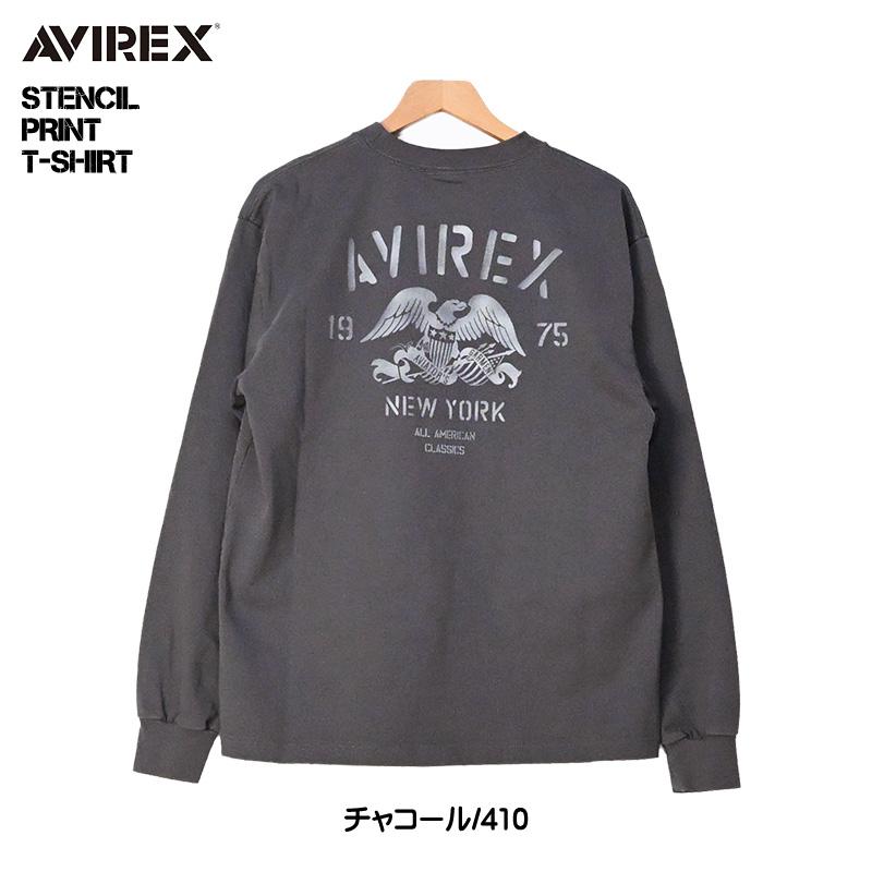 AVIREX（アヴィレックス） アビレックス ステンシルプリント 長袖T