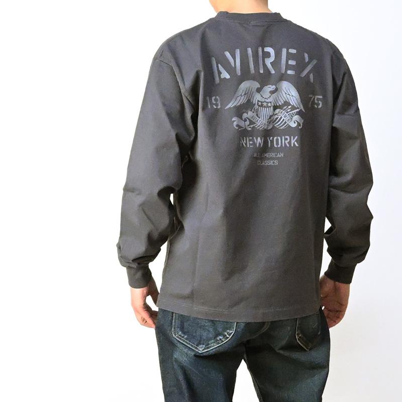 AVIREX（アヴィレックス） アビレックス ステンシルプリント 長袖T