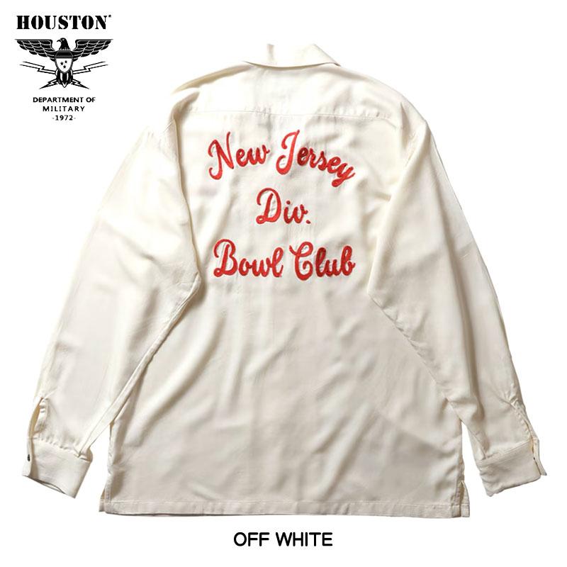HOUSTON（ヒューストン） 長袖 ボーリングシャツ NEW JERSEY 刺繍