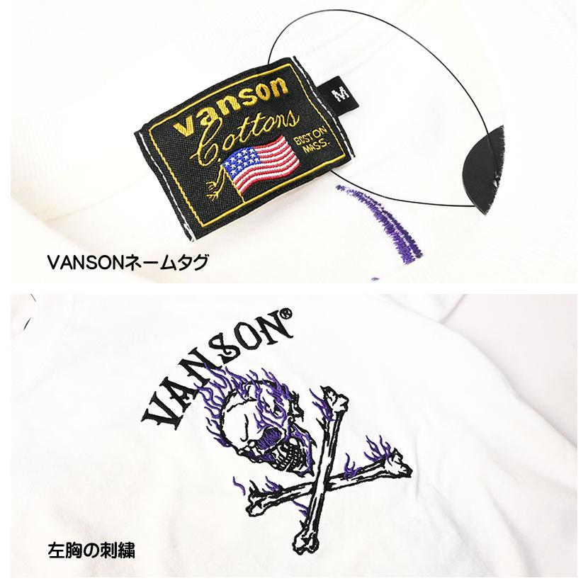 VANSON（バンソン） 半袖 Tシャツ CROSS BONE SKULL クロスボーン