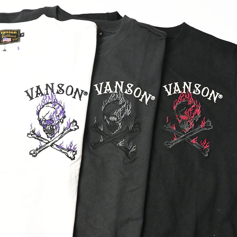VANSON（バンソン） 半袖 Tシャツ CROSS BONE SKULL クロスボーン