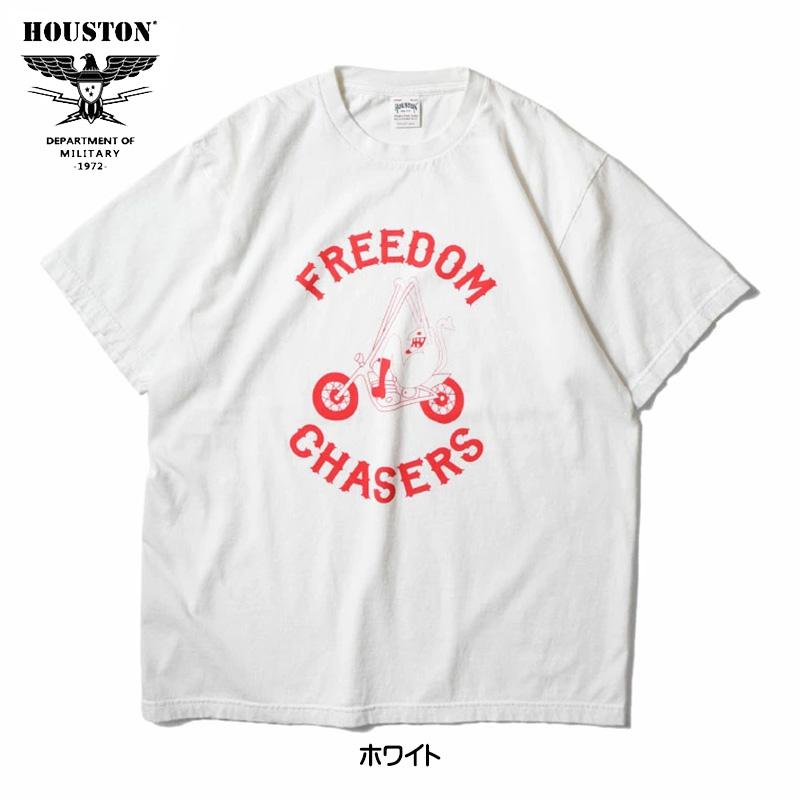 HOUSTON（ヒューストン） 半袖Tシャツ ピグメント プリントTシャツ