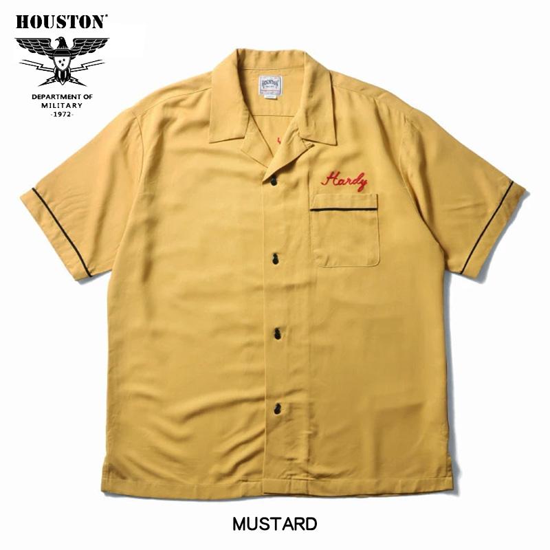 HOUSTON（ヒューストン） ボーリングシャツ CAR 刺繍 半袖シャツ