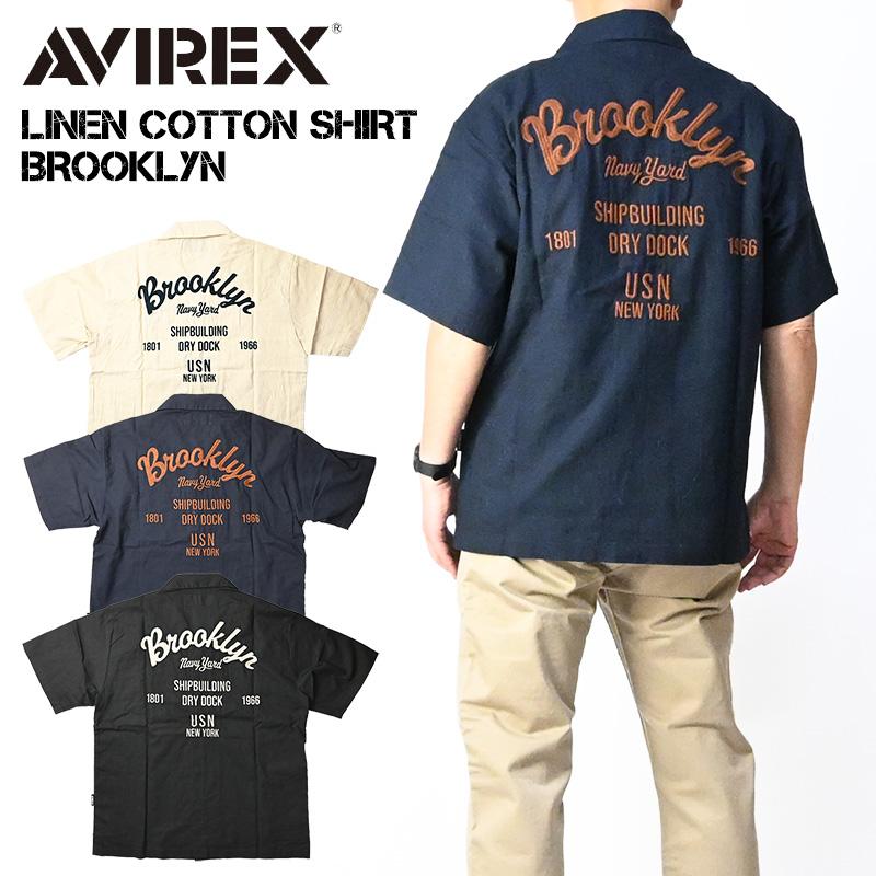 AVIREX（アヴィレックス） アビレックス シャツ リネン コットン 半袖