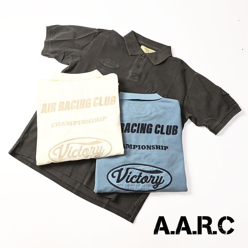 AVIREX アビレックス 半袖ポロシャツ A.A.R.C 刺繍 ししゅう ミリタリー メンズ 783-6136002の画像