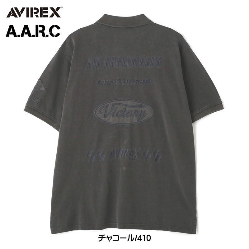 AVIREX アビレックス 半袖ポロシャツ A.A.R.C 刺繍 ししゅう ミリタリー メンズ 783-6136002の画像
