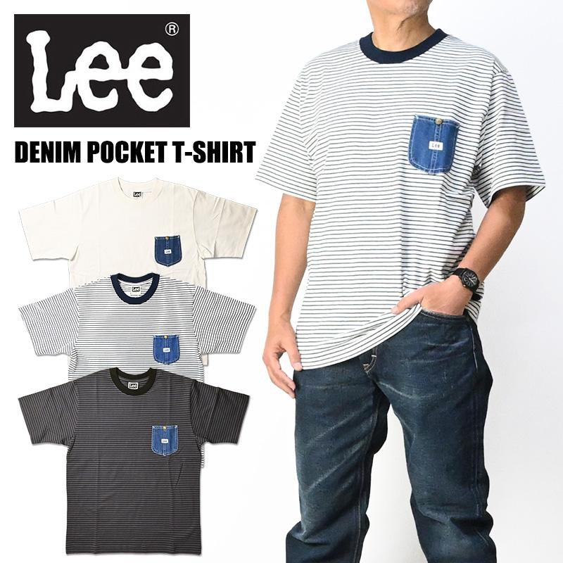 Lee（リー） 半袖Tシャツ デニム ポケット Tシャツ ポケT 無地