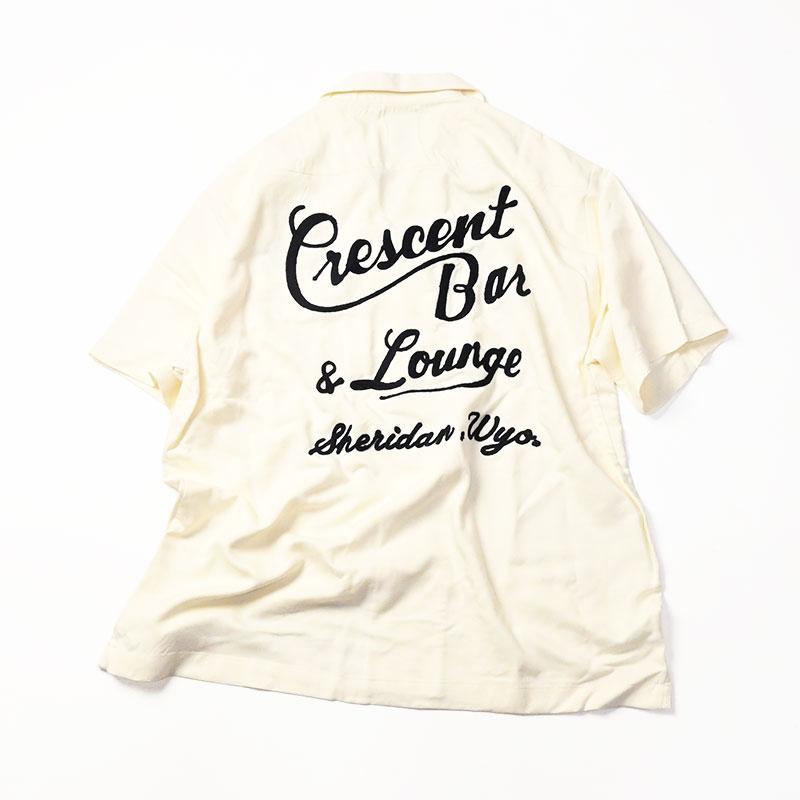 HOUSTON（ヒューストン） ボーリングシャツ BAR 刺繍 半袖シャツ