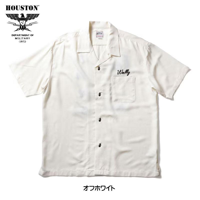 HOUSTON（ヒューストン） ボーリングシャツ BAR 刺繍 半袖シャツ