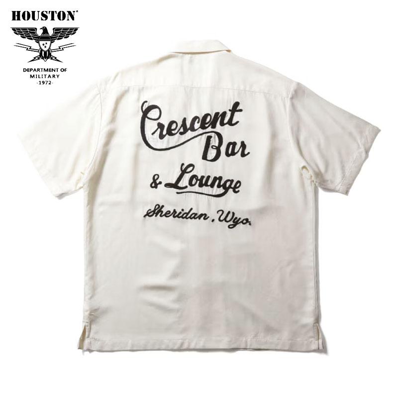 HOUSTON（ヒューストン） ボーリングシャツ BAR 刺繍 半袖シャツ